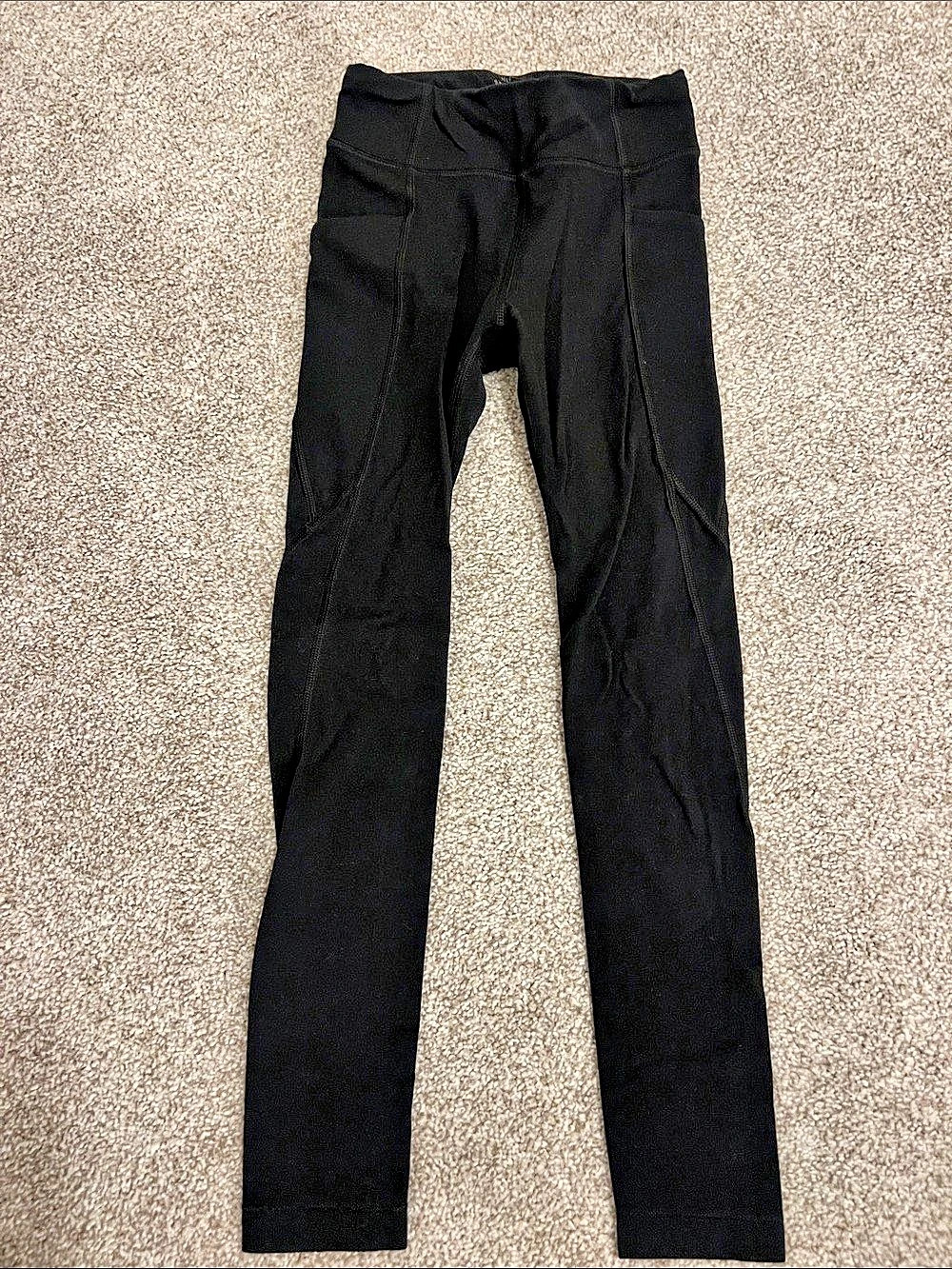 Athleta Girl High Rise Stash Your Treasures Tight Black Leggings Girls XS (6)